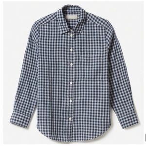 Navy plaid shirt